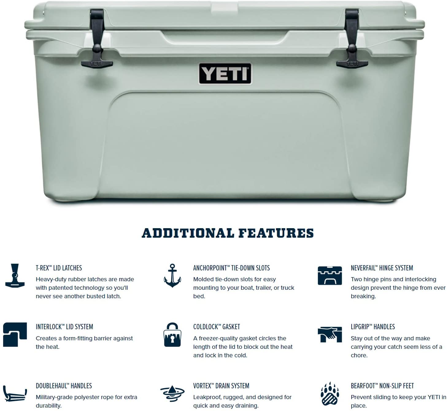 YETI Tundra 65 Cooler, Sagebrush Green